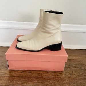 Madewell Maguire Palma Bootie in Oyster White